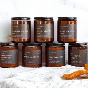 Tranquil Haven Beach Lavender Soy Candle in Amber Jar for Relaxation and Iteming