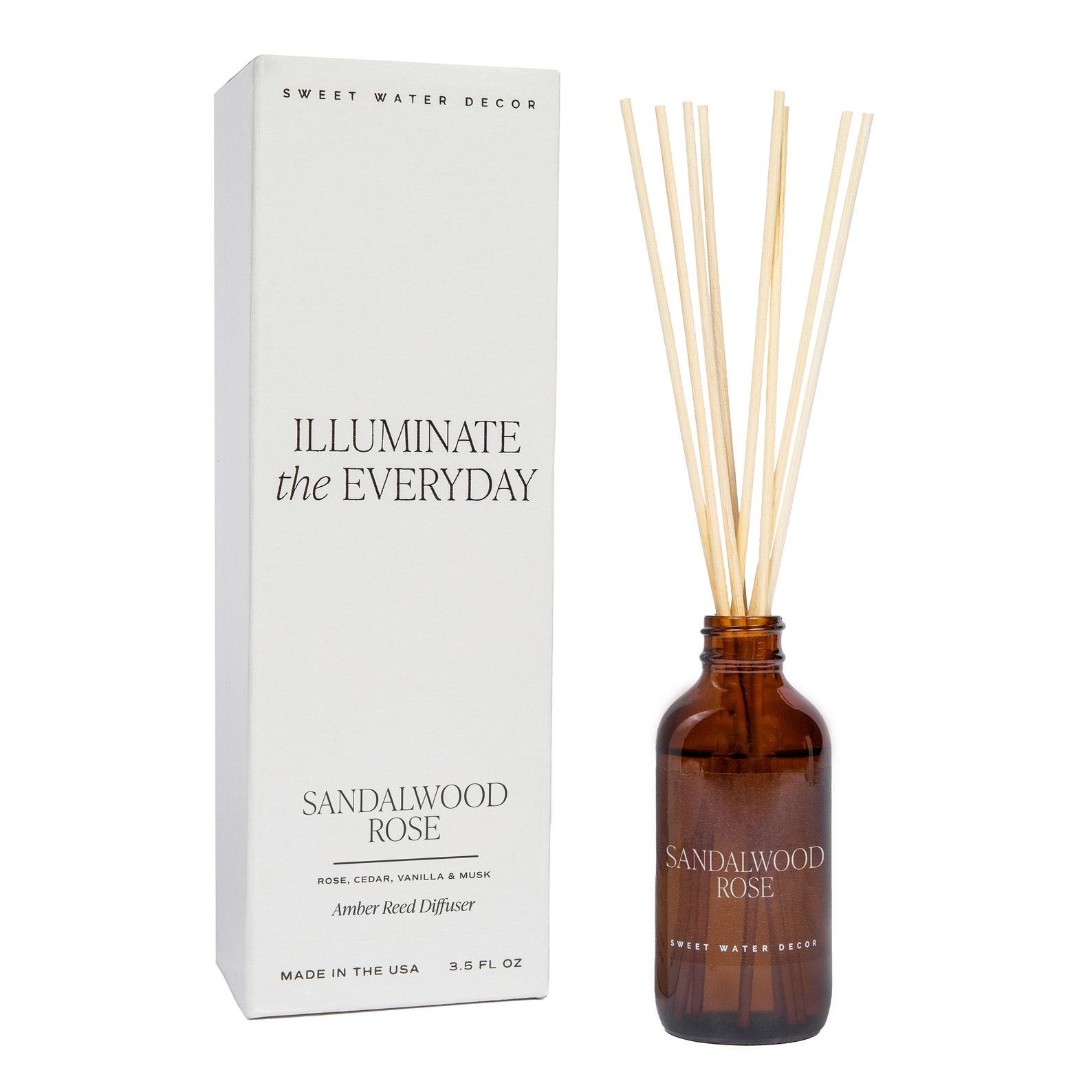 Tranquil Haven Sandalwood Rose Reed Diffuser for Serene Home Aromatherapy