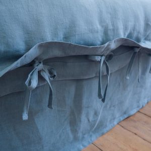 Tranquil Nights with Azure Linen Indulge in the Comfort of Blue Linen Bedding