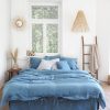 Tranquil Nights with Azure Linen Indulge in the Comfort of Blue Linen Bedding
