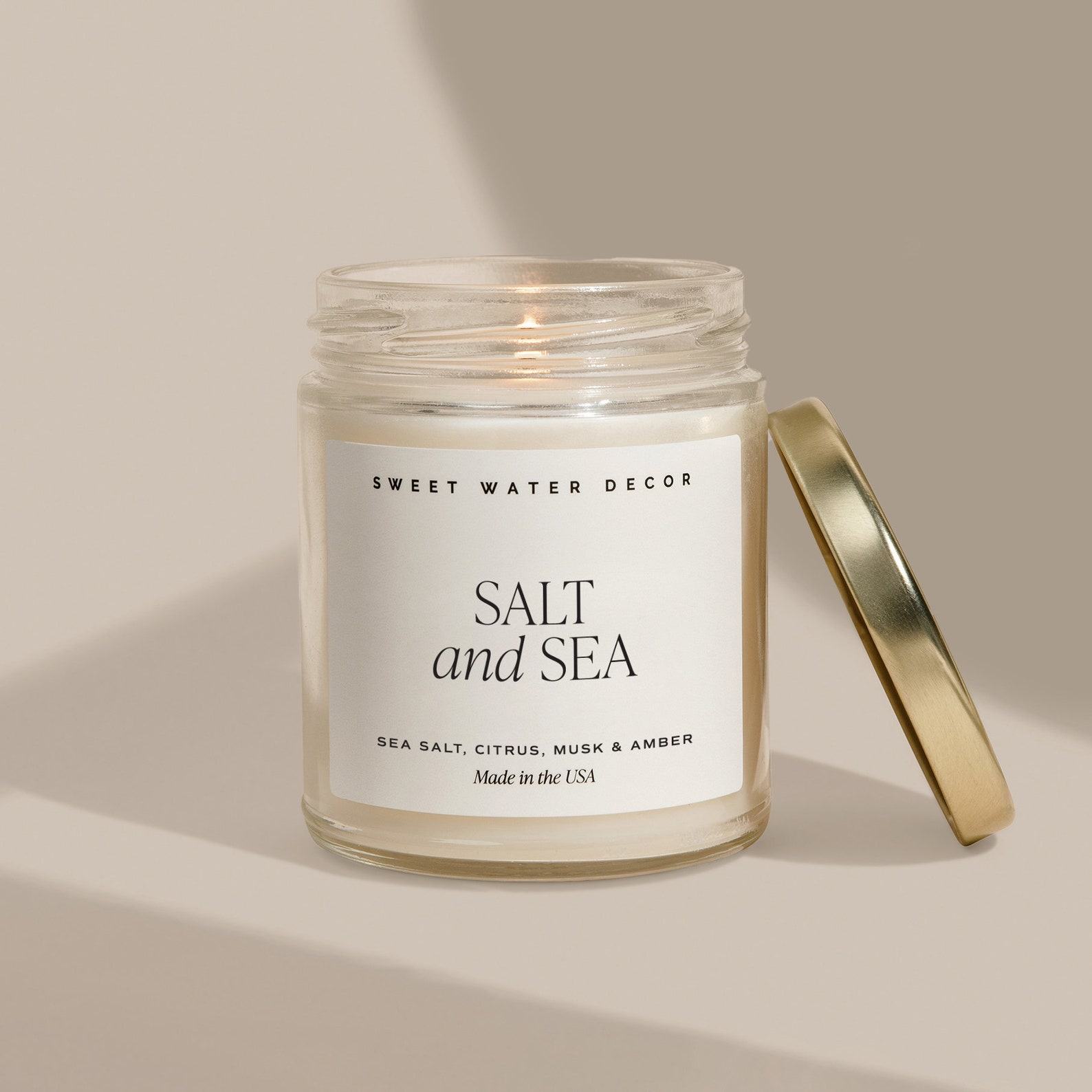 Tranquil Shores Salt & Sea Candle | Escape to Coastal Serenity