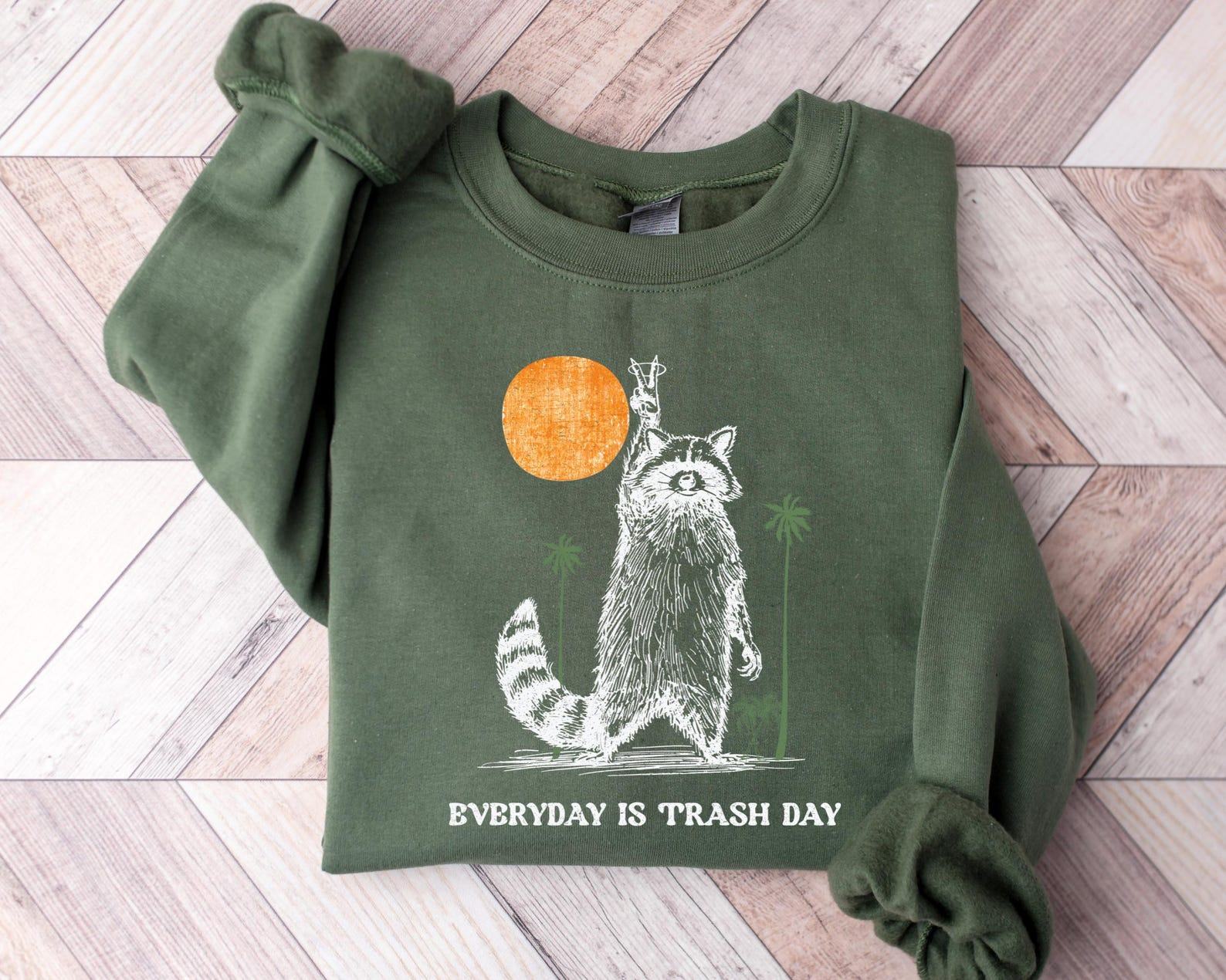 Trashy Raccoon T-Shirt Embrace the Chaos, Everyday is Trash Day - Image 2