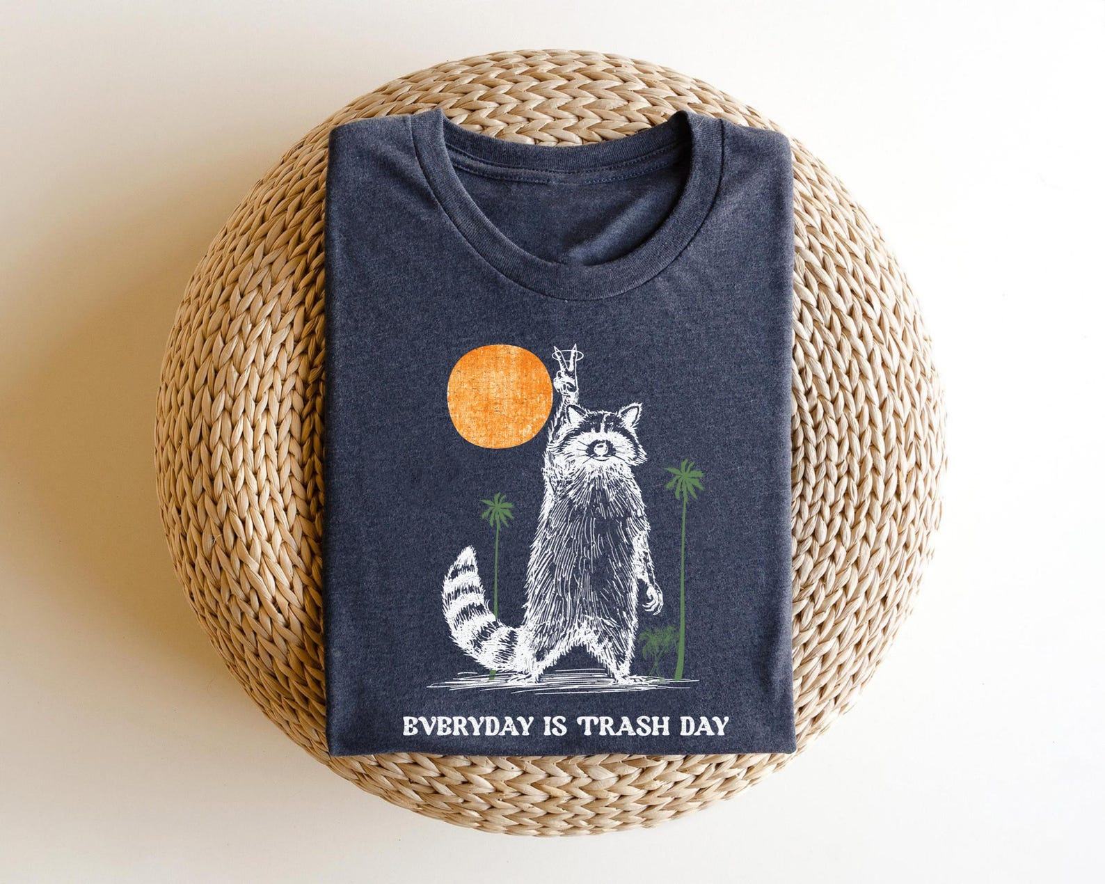 Trashy Raccoon T-Shirt Embrace the Chaos, Everyday is Trash Day - Image 3