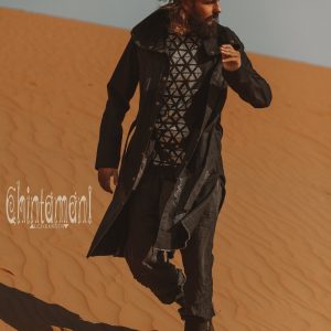 Tribal Tapestry Coat Embroidered Boho Cardigan for Men