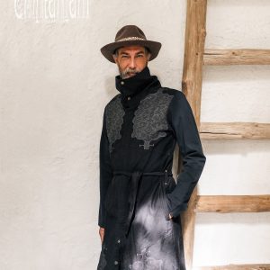 Tribal Tapestry Coat Embroidered Boho Cardigan for Men
