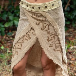 Tribal Tapestry Embark on an Ethnic Adventure with Our Block Print Wrap Skirt