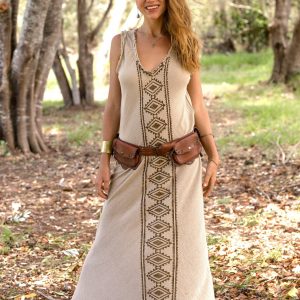 Tribal Tapestry Embroidered Maxi Dress for Bohemian Souls