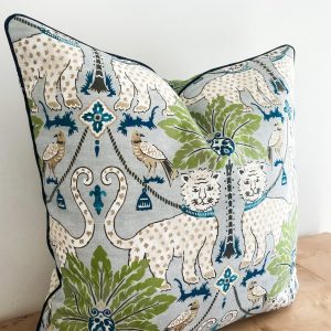 Tropical Oasis Happy Jaguar Pillow Cover for Indoor/Outdoor Decor