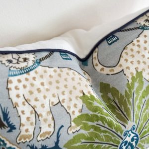 Tropical Oasis Happy Jaguar Pillow Cover for Indoor/Outdoor Decor