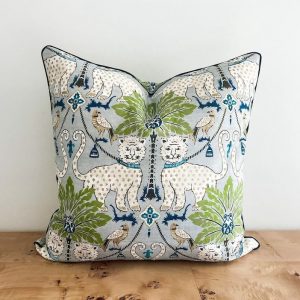 Tropical Oasis Happy Jaguar Pillow Cover for Indoor/Outdoor Decor