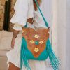 Turquoise Fringe Purse Bohemian Western Festival Bag for a Touch of Southwest Style