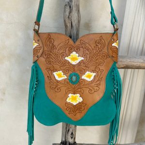Turquoise Fringe Purse Bohemian Western Festival Bag for a Touch of Southwest Style