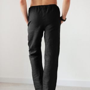 Ultra-Comfy Black Linen Pants Elevate Your Loungewear and Summer Style