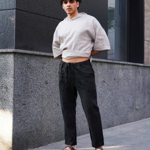 Ultra-Comfy Black Linen Pants Elevate Your Loungewear and Summer Style