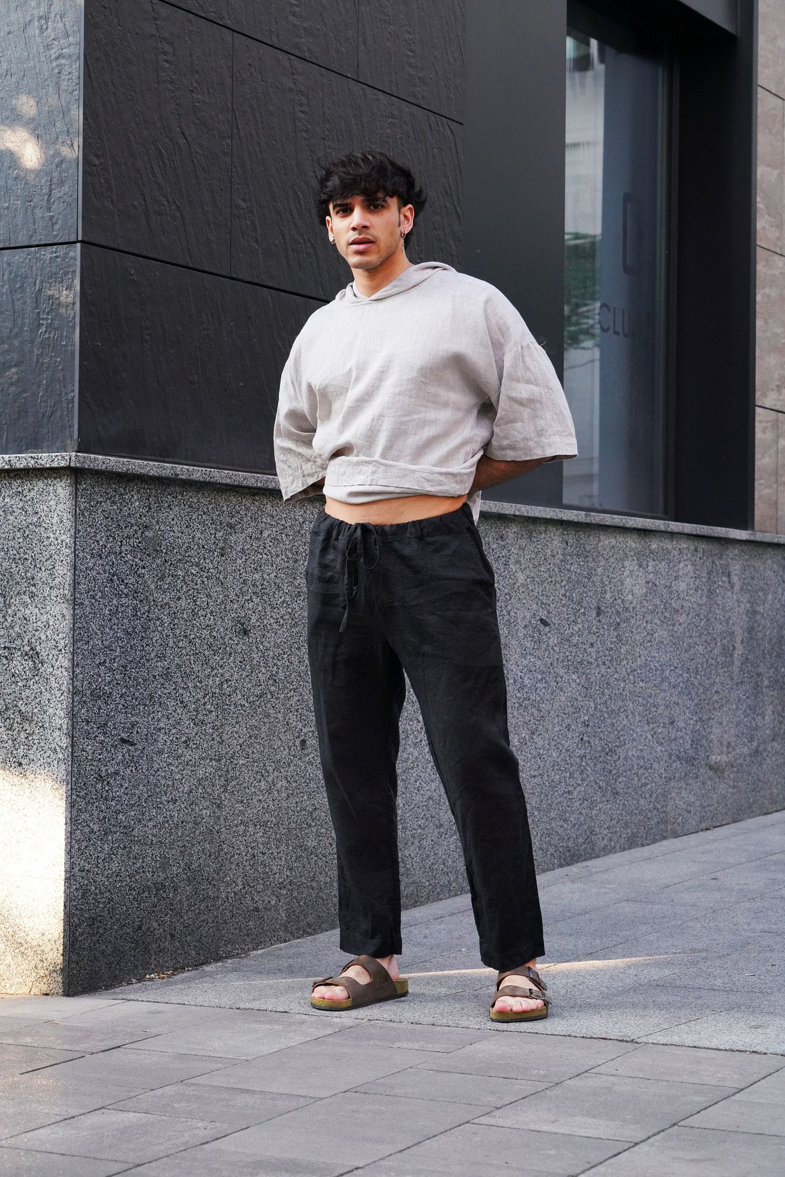 Ultra-Comfy Black Linen Pants Elevate Your Loungewear and Summer Style - Image 5