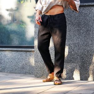 Ultra-Comfy Black Linen Pants Elevate Your Loungewear and Summer Style