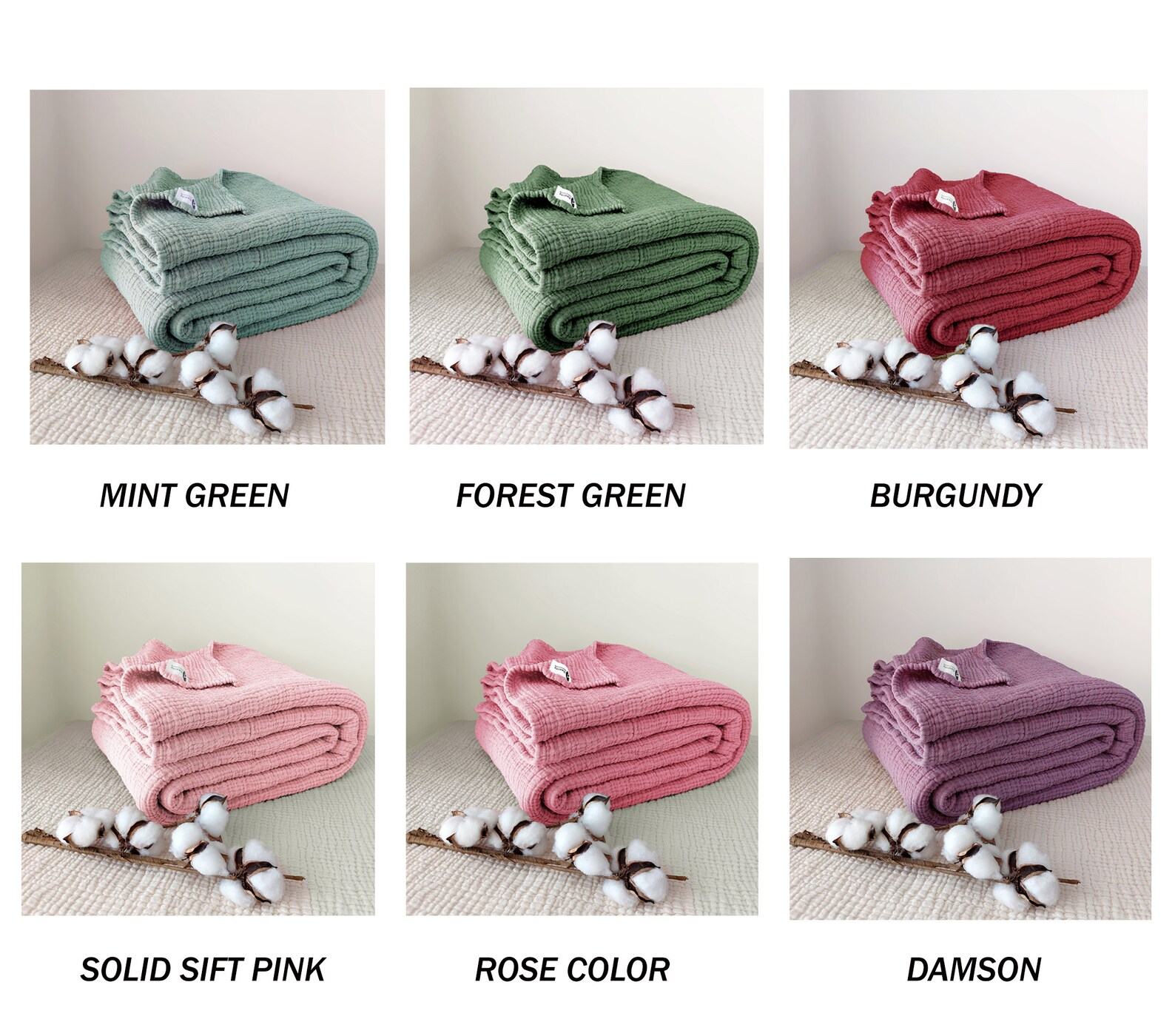 Ultra-Soft 4-Layer Gauze Throw Pure Cotton Comfort in Steel Blue - Image 6