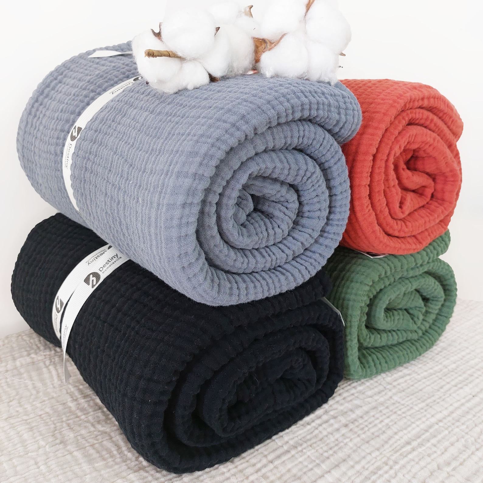 Ultra-Soft 8-Layer Muslin Throw Blanket Customizable Comfort for All Ages