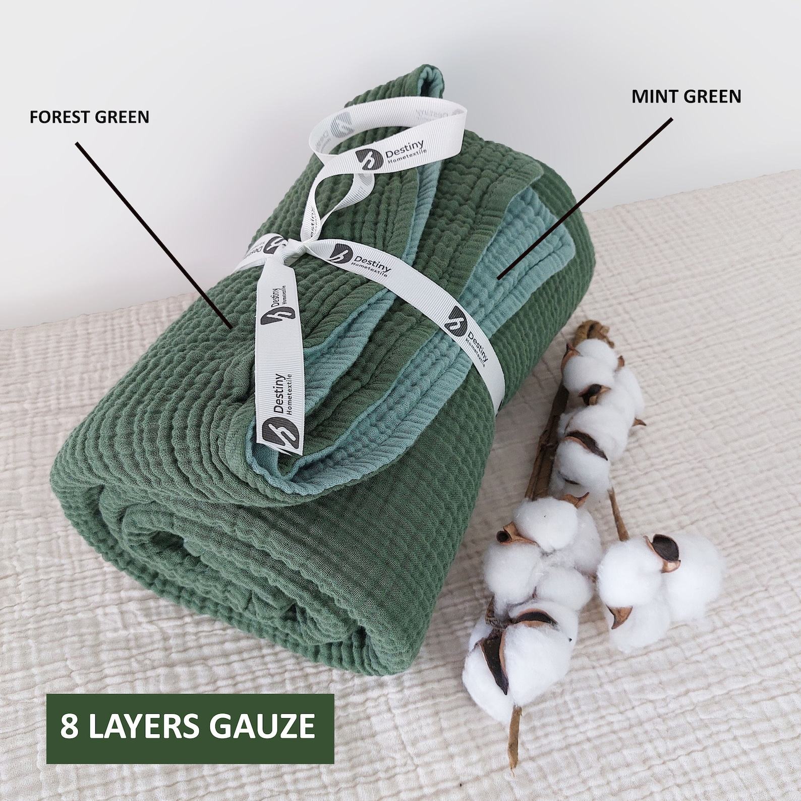 Ultra-Soft 8-Layer Muslin Throw Blanket Customizable Comfort for All Ages