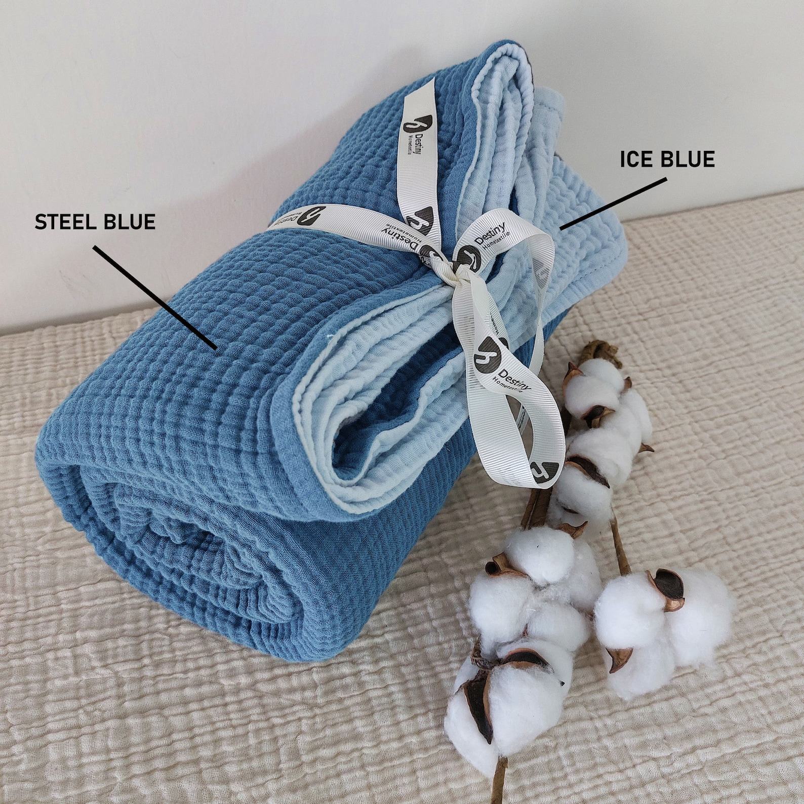 Ultra-Soft, Custom-Sized Muslin Blanket Pure Cotton Comfort for All Ages