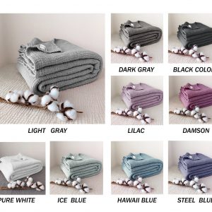 Ultra-Soft Light Gray Pure Cotton 4-Layer Gauze Throw Indulge in Comfort and Style