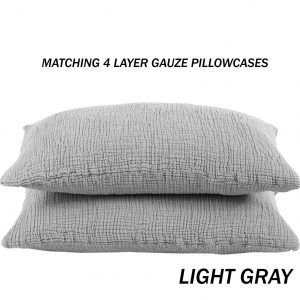 Ultra-Soft Light Gray Pure Cotton 4-Layer Gauze Throw Indulge in Comfort and Style
