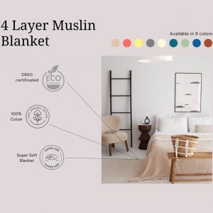 Ultra-Soft Muslin Throw Blanket The Perfect Summer Coverlet for Cozy Nights