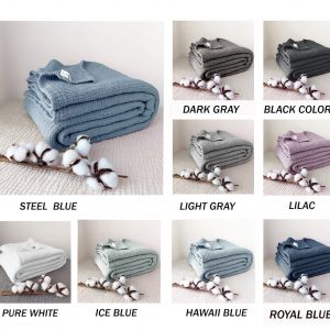 Ultra-Soft Rose Cotton Gauze Throw Year-Round Comfort and Breathability