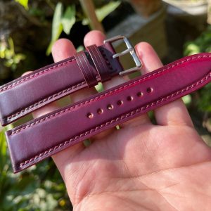 Ultra Violet Horween Shell Cordovan Leather Watch Strap Elevate Your Timepiece with Timeless Elegance