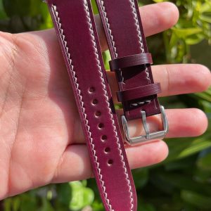 Ultra Violet Horween Shell Cordovan Leather Watch Strap Elevate Your Timepiece with Timeless Elegance