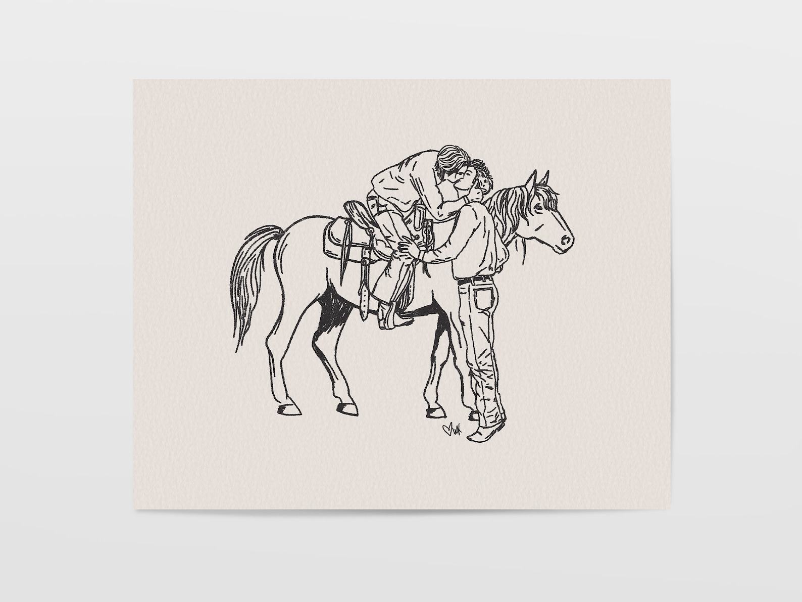 Unbridled Love Gicle Print of Western Romance, Celebrating Pride and Vintage Charm - Image 3