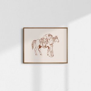 Unbridled Love Gicle Print of Western Romance, Celebrating Pride and Vintage Charm