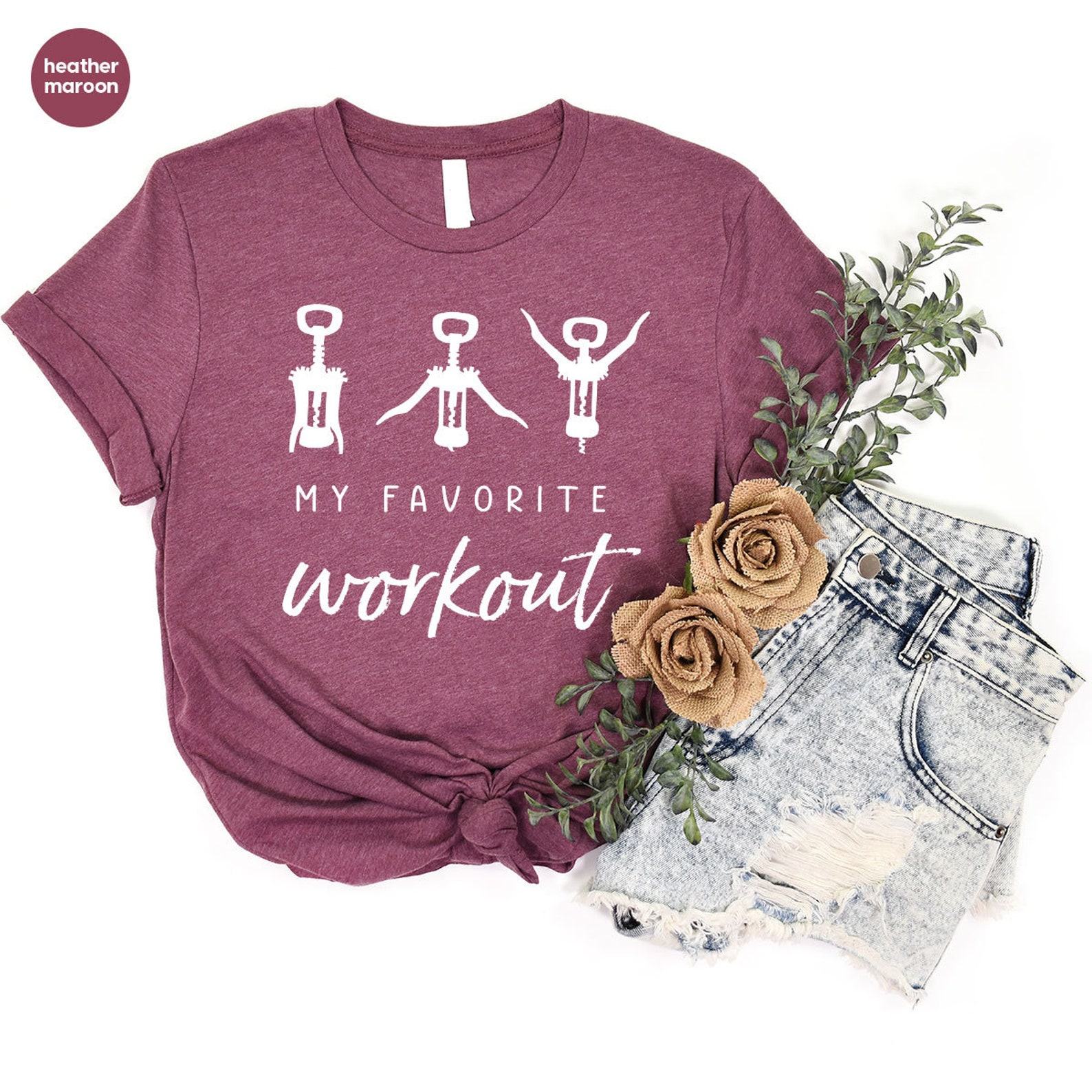 Uncork the Fun Wine Lover’s Delightful Crocscrew Workout Tee