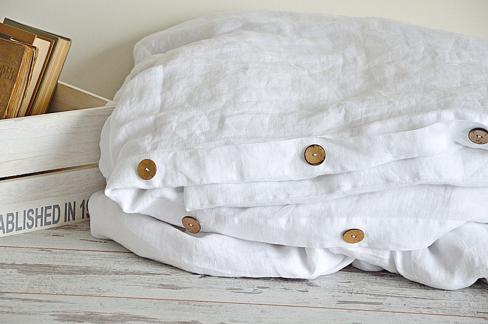 Undyed Linen Duvet Cover Experience the Pure Embrace of Nature’s Softness - Image 5