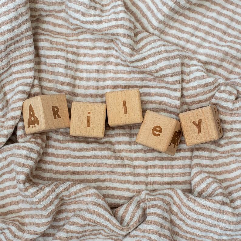Unleash Creativity Natural Wooden Letter Blocks for Personalized Play and Learning