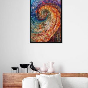 Unleash the Enigma Wood Spiral Abstract Art Poster – A Modern Masterpiece for Discerning Decorators