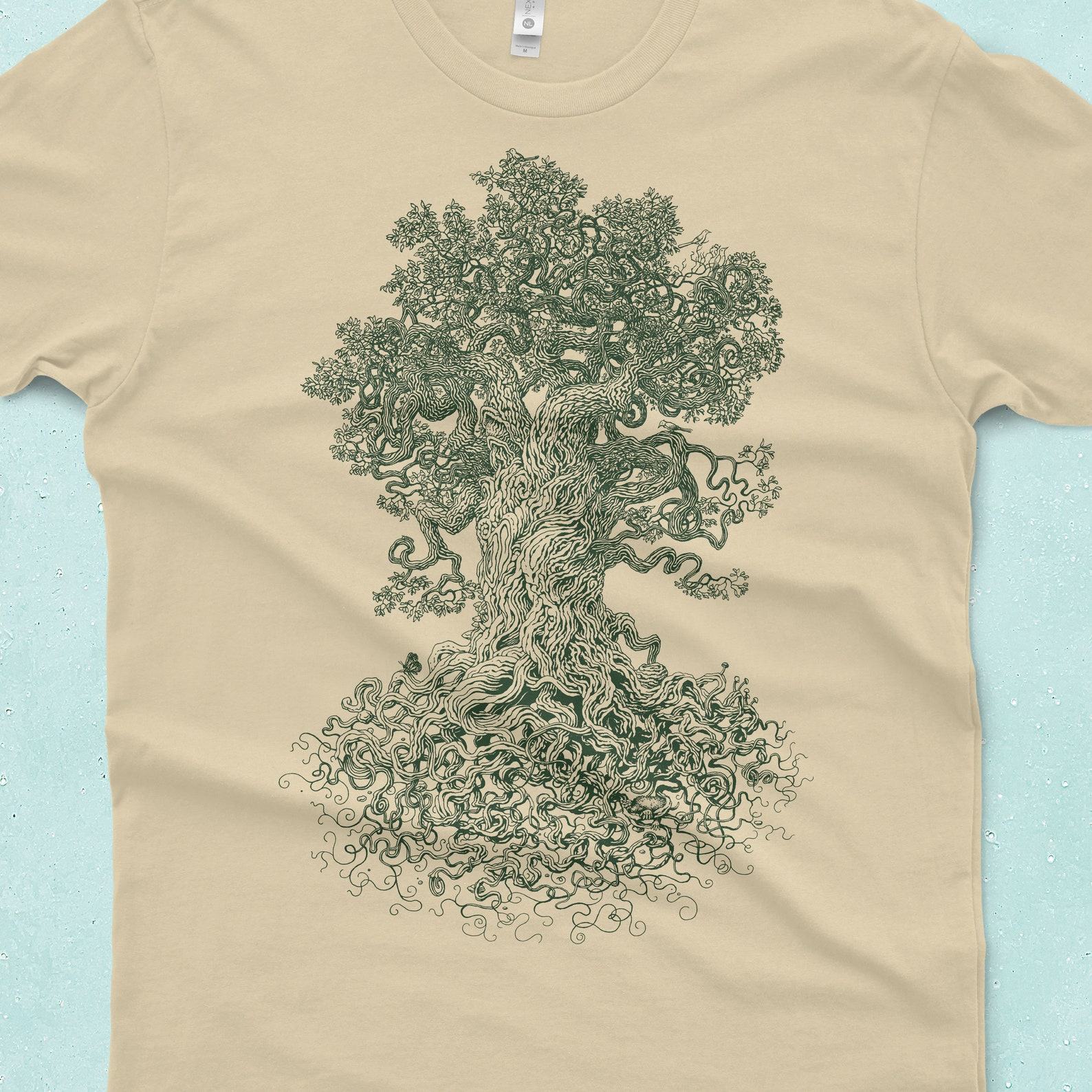 Unleash the Spirit of Nature Gnarled Tree Tshirt – A Symbol of Life and Strength