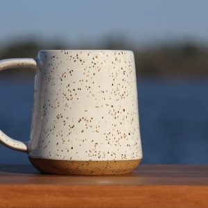 Unleash the Tropics Handcrafted Monstera Leaf Mug by Salt of the Earth Pottery