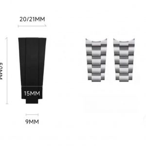 Unleash the Ultimate Comfort and Style Elevate Your Rolex with Our Premium 20mm Oysterflex Rubber Strap