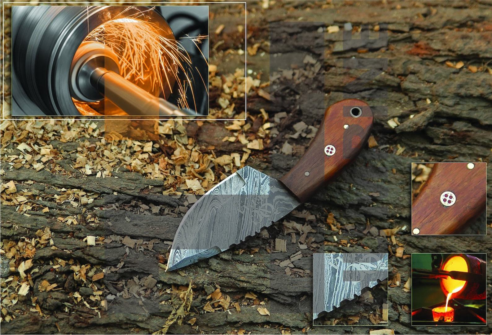 Unleash the Wild Damascus Steel Hunting Knife for Unforgettable Adventures - Image 4
