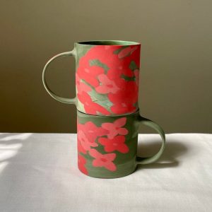 Unleash the Wild Ignite Your Mornings with the Jungle Flame Flower Big Mug