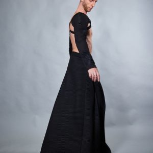 Unleash Your Cyberpunk Edge SK-C’s Maxi Skirt with Hidden Pocket and Adjustable Waistband
