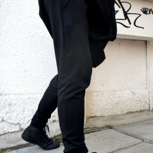 Unleash Your Inner Enigma Black Drop Crotch Harem Pants for Limitless Style