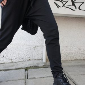 Unleash Your Inner Enigma Black Drop Crotch Harem Pants for Limitless Style