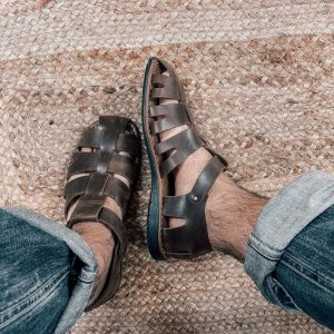 Unleash Your Inner Warrior Genuine Leather Gladiator Sandals for Men