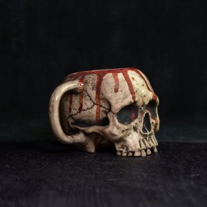 Unveil the Darkness Gothic Skull Mug for Macabre Art Aficionados