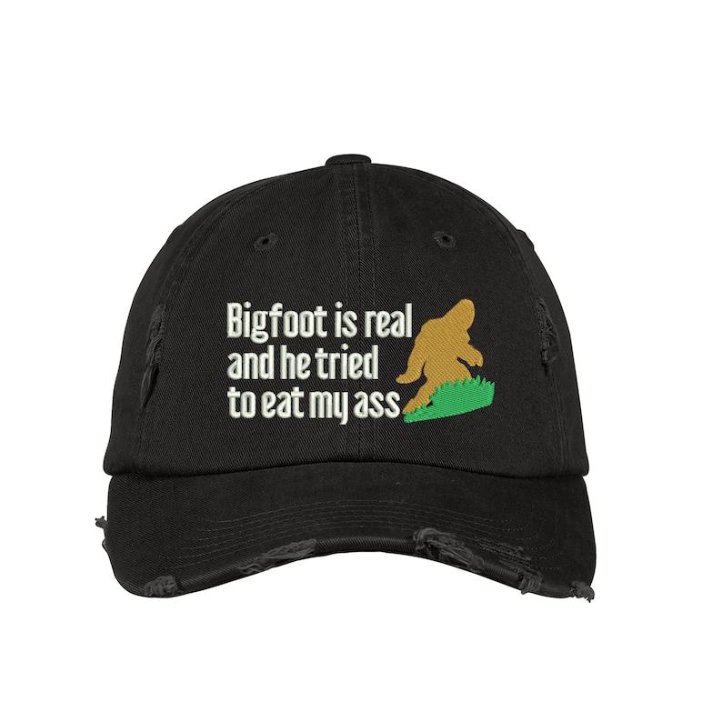 Unveil the Enigma Embroidered Bigfoot Dad’s Cap for the Curious and Adventurous