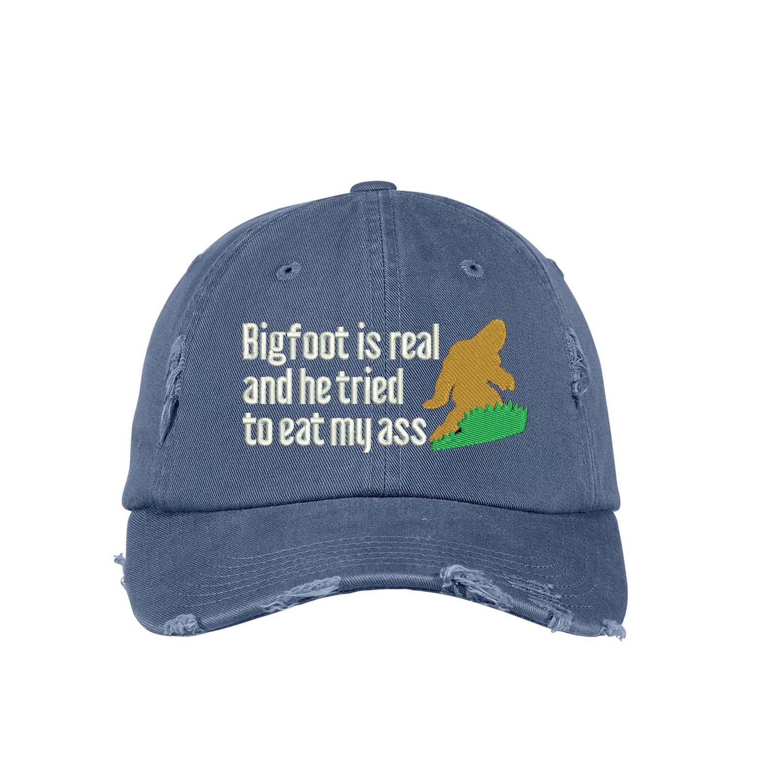Unveil the Enigma Embroidered Bigfoot Dad’s Cap for the Curious and Adventurous