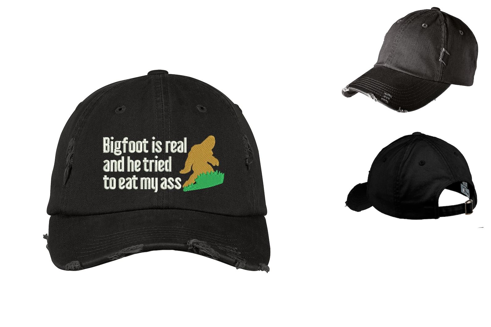 Unveil the Enigma Embroidered Bigfoot Dad’s Cap for the Curious and Adventurous - Image 2