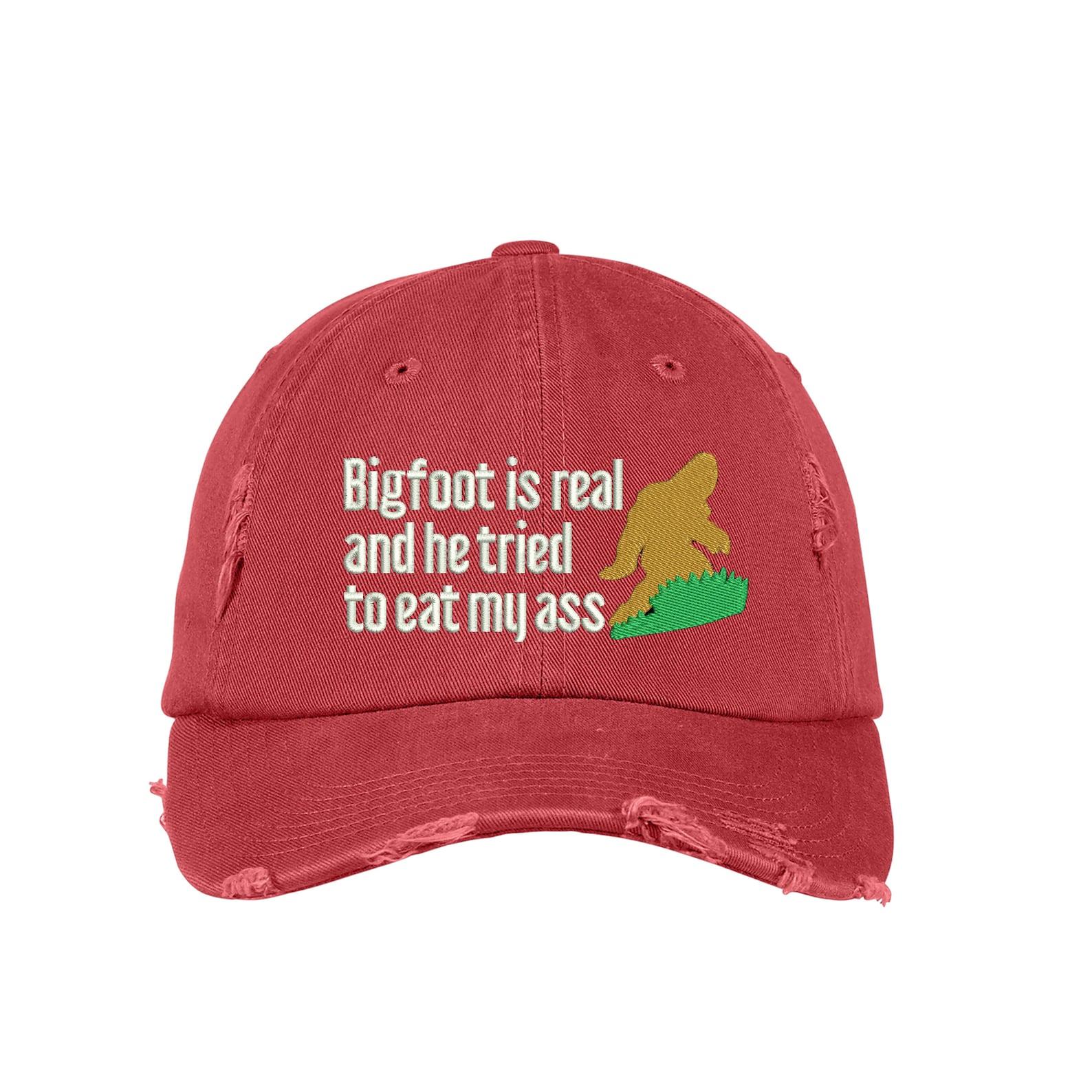 Unveil the Enigma Embroidered Bigfoot Dad’s Cap for the Curious and Adventurous